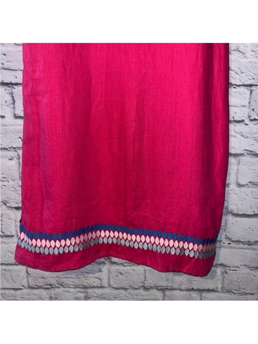 Women’s Sleeveless Hatley Hot Pink Dress size small. Linen - Picture 13 of 15